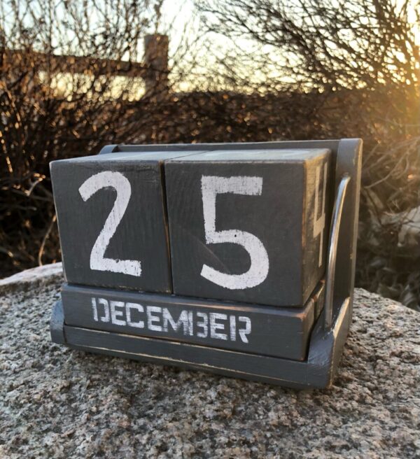 Rustic Wooden Block Calendar