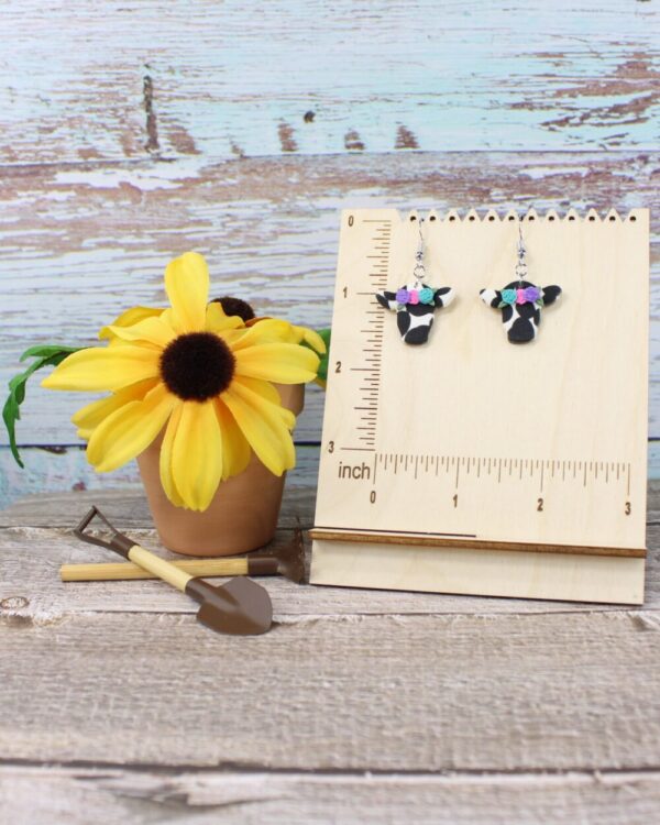 Cows For Spring Clay Earrings