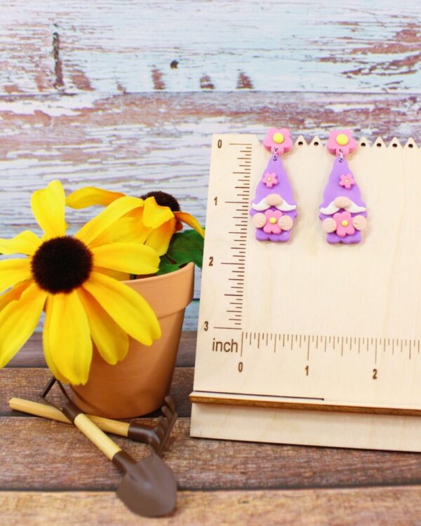 Spring Gnome Clay Earrings