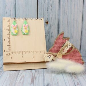 Gnome Rabbit Clay Earrings