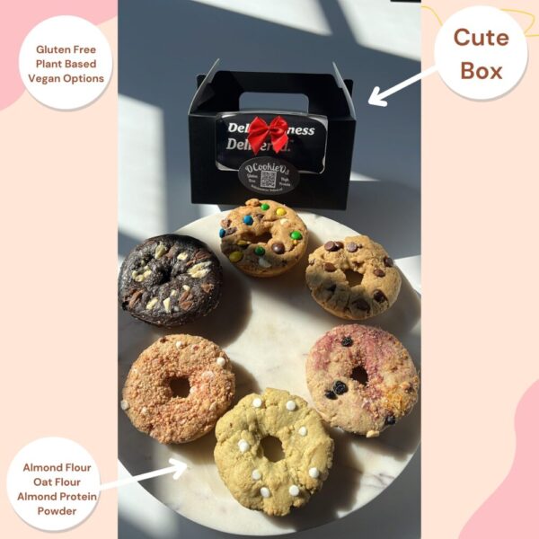 April cookie-donuts 4 pack mixed variety OCookieO ALL GLUTEN FREE, high protein & vegan options