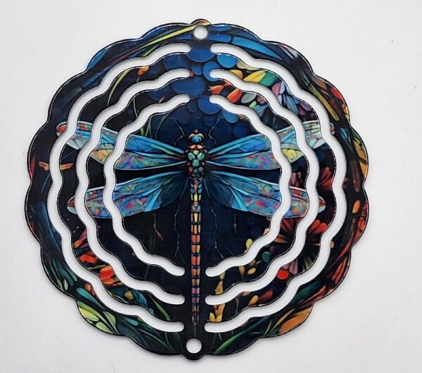 Mini Dragonfly Wind Spinner Metal Double Sided