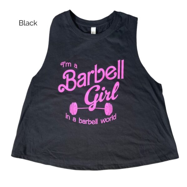 Barbell Girl Crop Tank – Black – FINAL SALE – S only