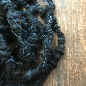 Lodestone wrapped art yarn coils, 4 yards
