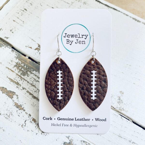 Football Earrings: Medium