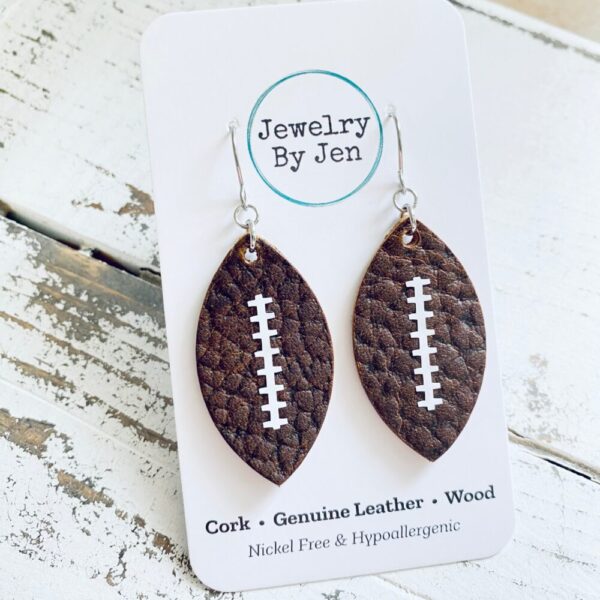 Football Earrings: Medium