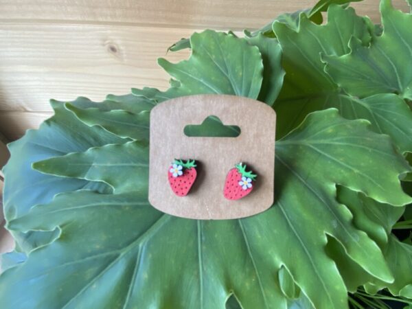 Sweet Strawberry Handmade Earrings