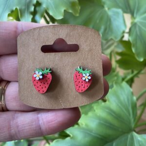 Sweet Strawberry Handmade Earrings