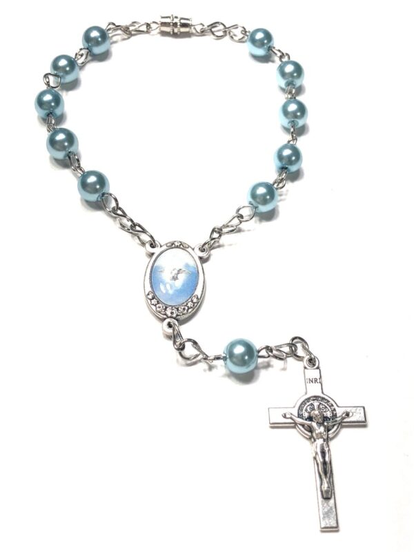 Handmade One Decade Blue Car Rosary Confirmation Catholic Gift