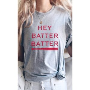 Hey Batter Batter T-Shirt – Heather Gray
