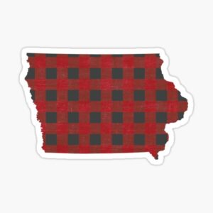 Buffalo Check Iowa Sticker