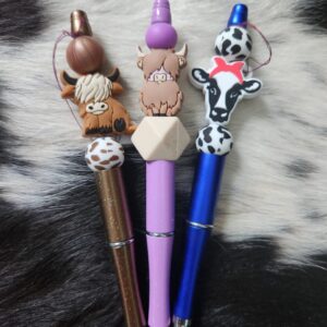 Silicone Bead Cow Pens