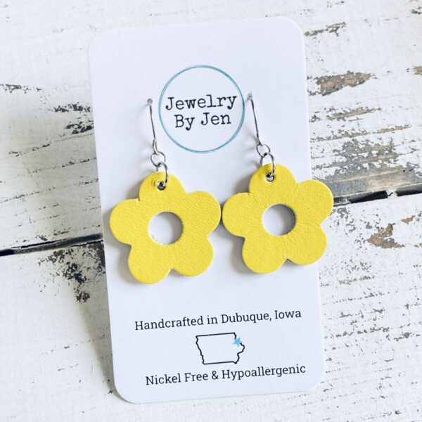 Petite Flower Earrings: Yellow