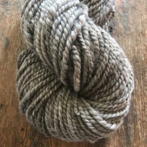 Handspun grey 2 ply bulky yarn, 57yds