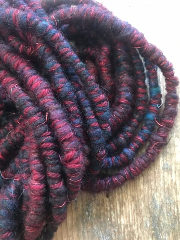 Oracle wrapped art yarn coils, 4 yards