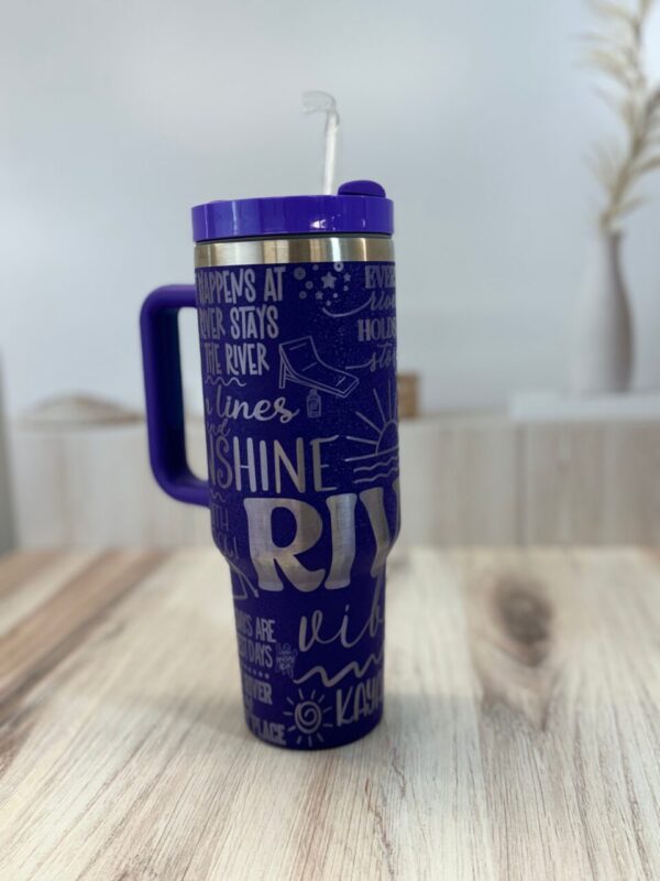 River Life Engraved Tumbler | 40 Ounce Tumbler | River Water Bottle | Mothers Day Gift | River Boating | River Life