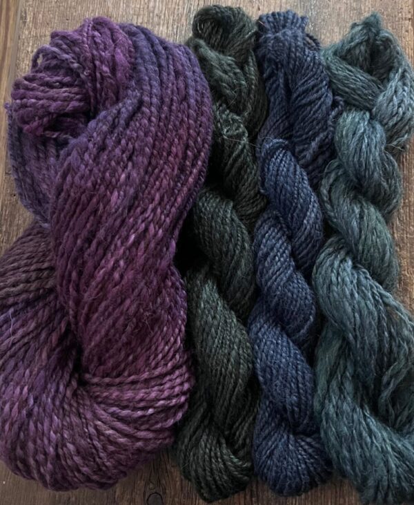 Jewel toned alpaca yarn lot – 350 yards, super soft!