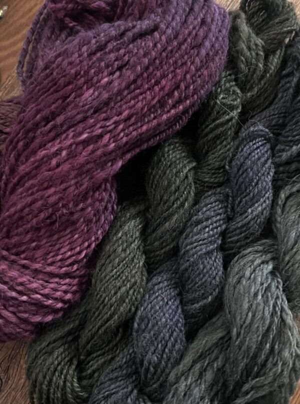 Jewel toned alpaca yarn lot – 350 yards, super soft!