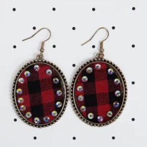 Buffalo Plaid Metal Earring