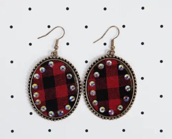 Buffalo Plaid Metal Earring