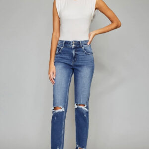 KanCan High Rise Slim Straight Blue Jean