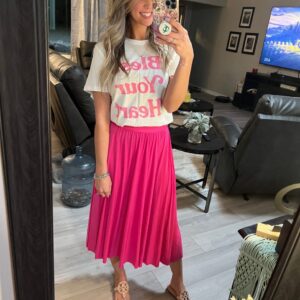 Love Is Alive Skirt – Fuchsia