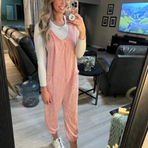 It’s A Yes Slouchy Romper- Pink