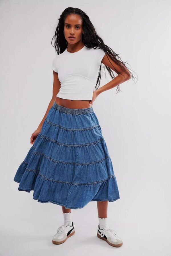 We The Free Full Swing Chambray Midi