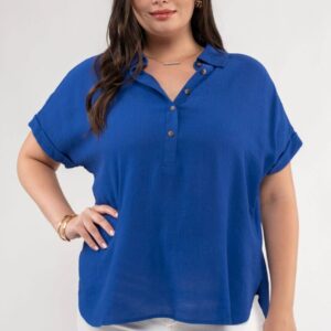 Tabitha’s Plus Rolled Sleeve Top