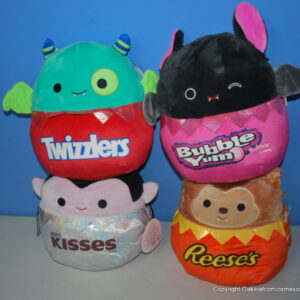 Squishmallow 10″ Candy Hershey’s Kisses Twizzlers Reeses Bubble Yum Plush Set 4
