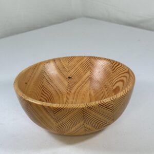 7″ Reclaimed Pine Bowl from a Demolished Skating Rink Floor