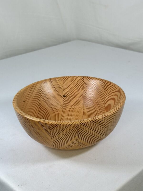 7″ Reclaimed Pine Bowl from a Demolished Skating Rink Floor