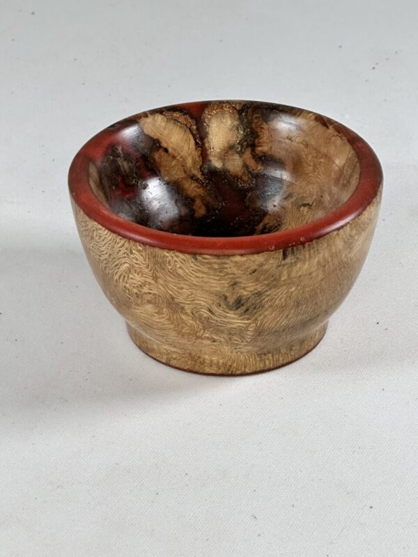 Oak Burl & Red Epoxy Jewelry and Ring Cup
