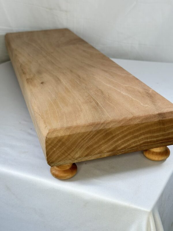 Raised Sycamore Charcuterie Board with Wood Feet