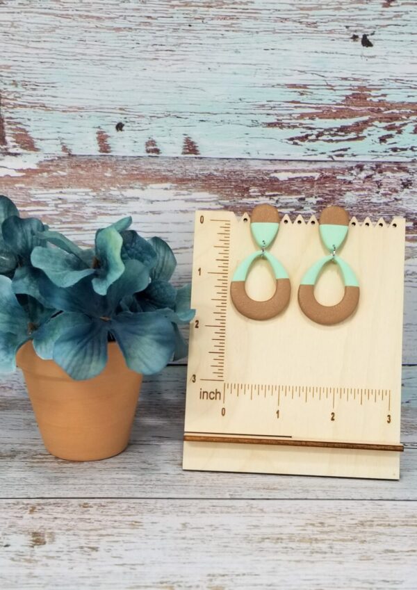 Two Tone Collection Clay Earrings