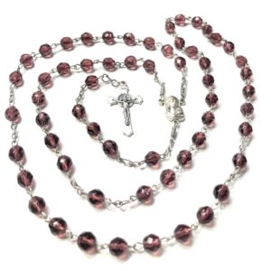 Handmade Amethyst Purple Rosary Catholic Gift
