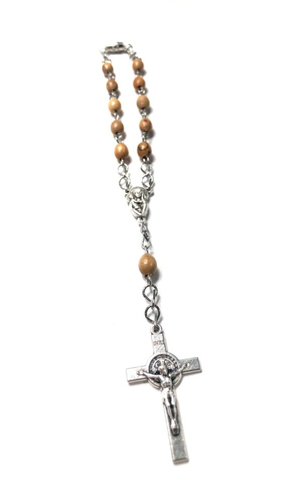 Handmade Olive Wood One Decade Car Rosary Catholic Gift Men