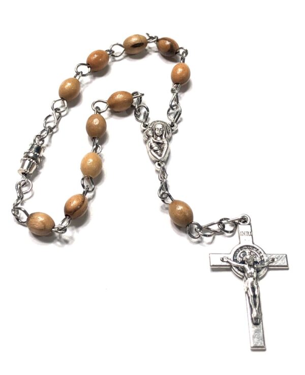 Handmade Olive Wood One Decade Car Rosary Catholic Gift Men