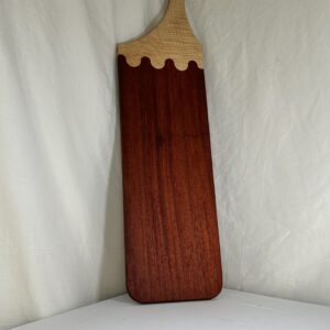 Large African Padauk and Maple Charcuterie Board