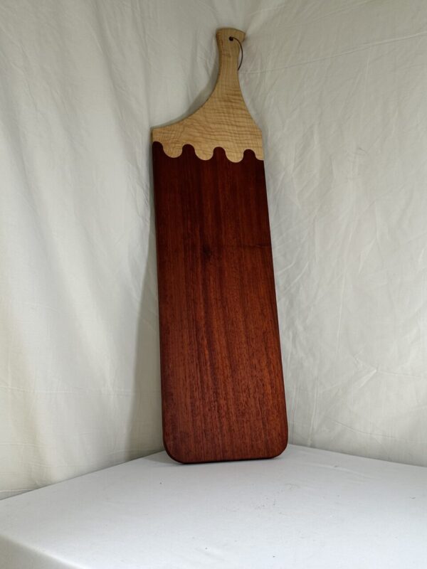 Large African Padauk and Maple Charcuterie Board