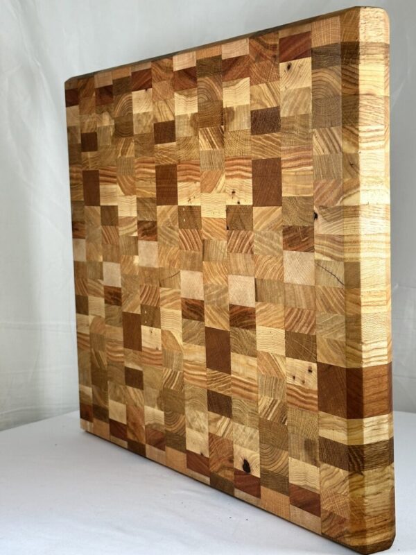 Cutting Board – End Grain Chaos Board – Mixed Hardwoods