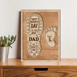 Father’s Day Sign | Dad Boot Sign | Personalized Wood Sign