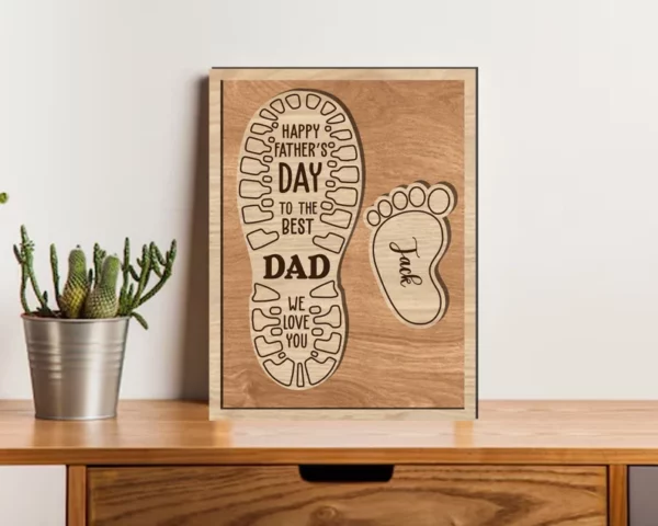 Father’s Day Sign | Dad Boot Sign | Personalized Wood Sign