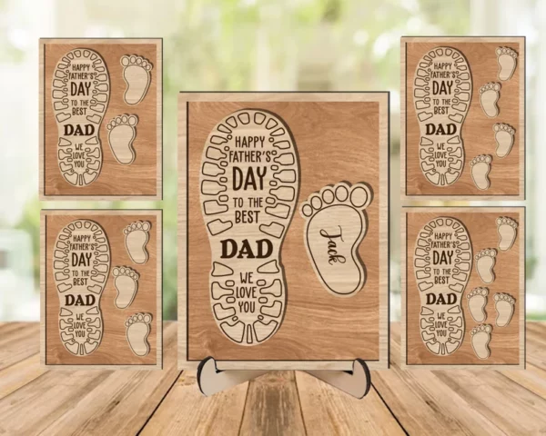 Father’s Day Sign | Dad Boot Sign | Personalized Wood Sign