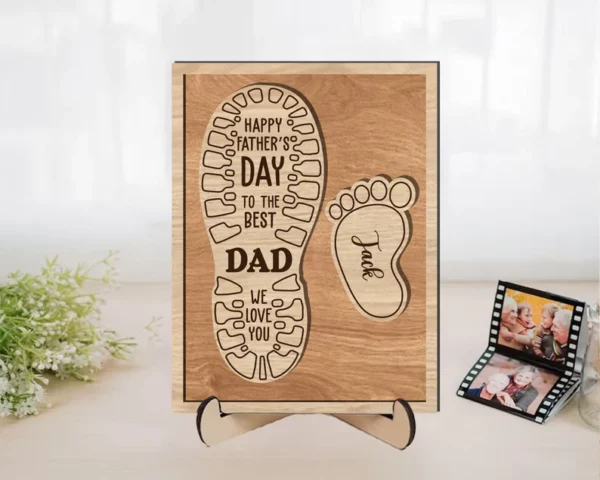 Father’s Day Sign | Dad Boot Sign | Personalized Wood Sign