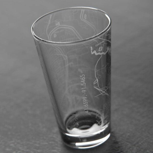 Iowa City Map Pint Glass