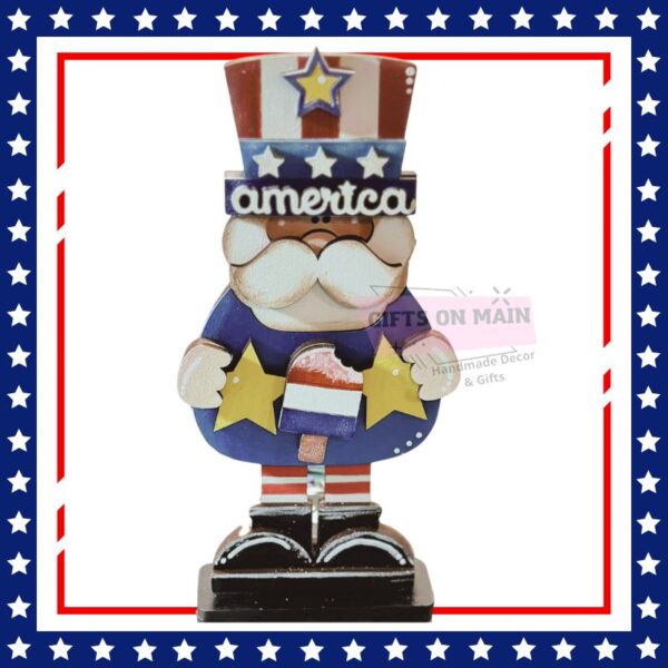 Uncle Sam Mini wood desktop stander