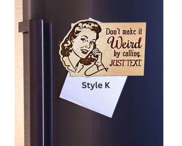 Snarky Wooden Magnets – laser engraved