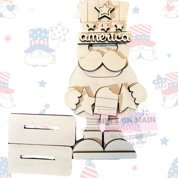 Uncle Sam Mini wood desktop stander