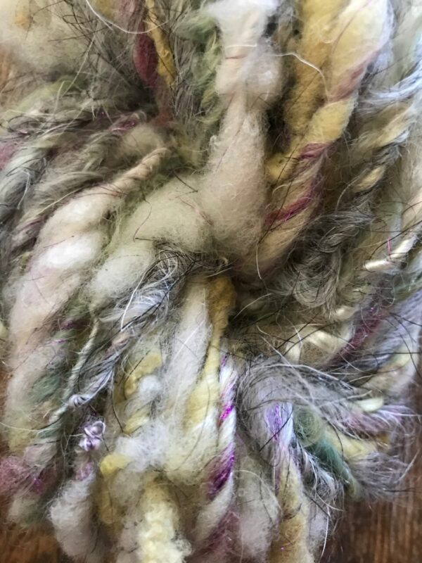 Fairy Magic, wrapped art yarn, 20 yards